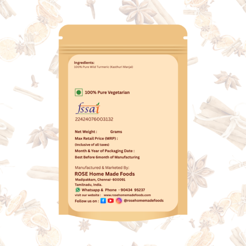 Kasthuri Manjal (Wild Turmeric) Powder - Image 2
