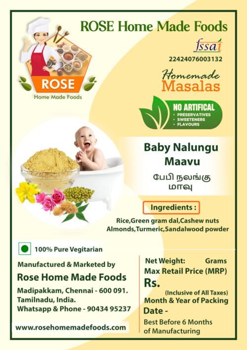 Baby Nalungu Maavu (Herbal Bath Powder) - Image 4