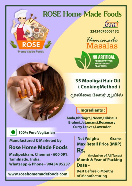 35 Mooligai Hair Oil ( Cooking Method )