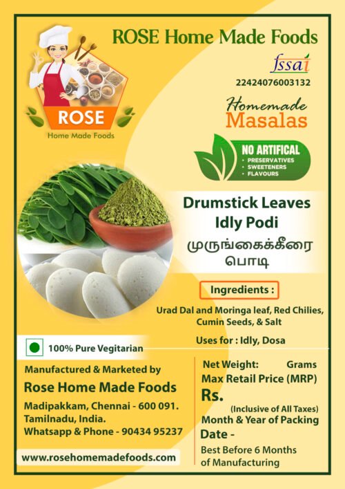 Drumstick Leaves Idly Powder