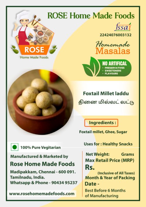 Foxtail(Theenai) Millet Laddu